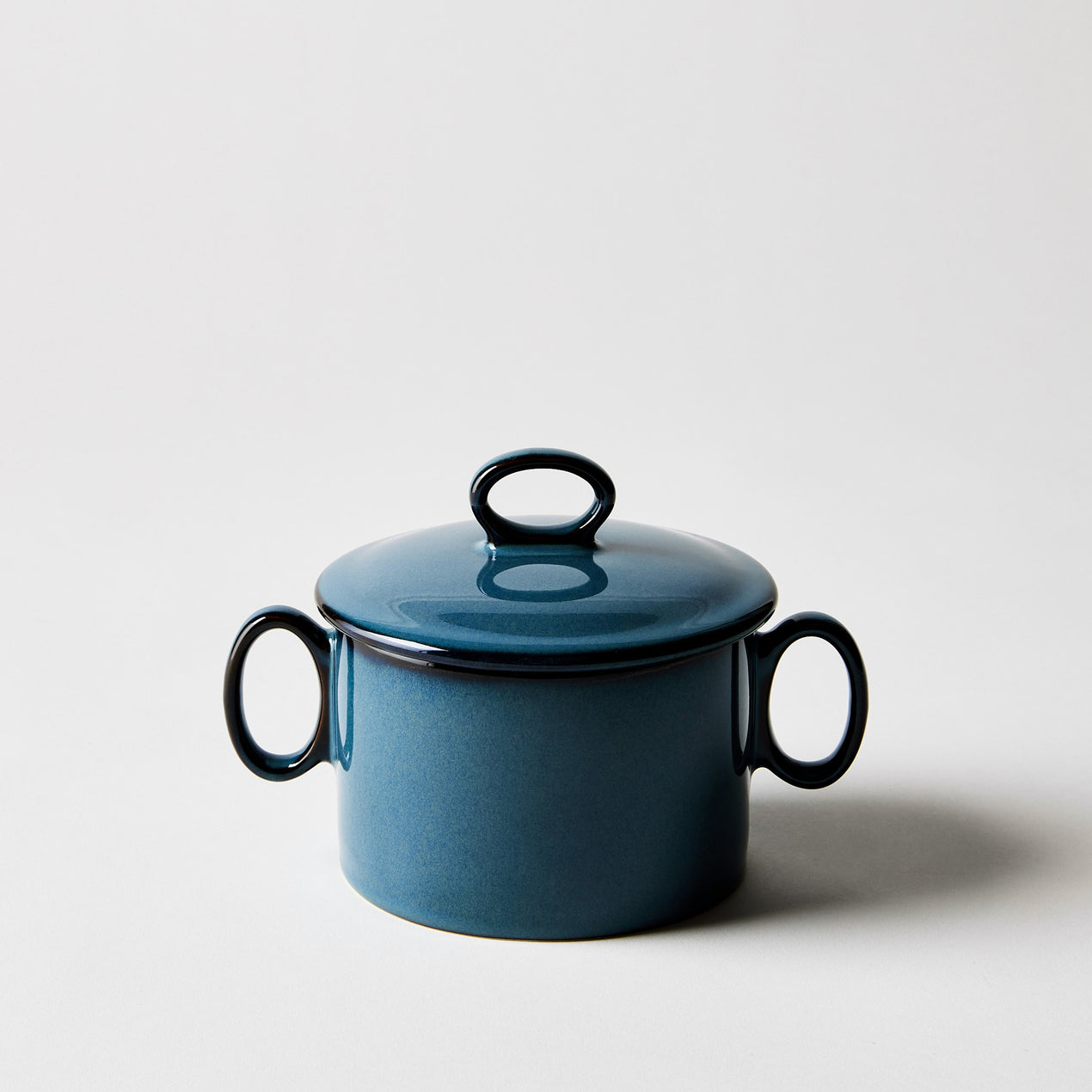 Midcentury Blue Small Dansk French Cook Pot With Lid -  Denmark
